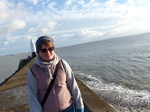 FZ009884 Jenni on Porthcawl harbour wall.jpg